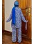 Kimono Pantol Bluz Desenli Tesettür Üçlü Takım 4