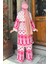 Desenli Tesettür Visk Kimono Ikili Takım 3