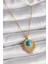 Pirinç Gold Renk Inci Taşlı Motifli Küpe - TJ-BKO9502 1