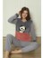 Fwn 04-3308 Peluş Welsoft Polar Kışlık Yumoş Pandalı Kadın Pijama Takımı 1