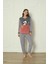 Fwn 04-3308 Peluş Welsoft Polar Kışlık Yumoş Pandalı Kadın Pijama Takımı 2