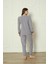 Fwn 04-3308 Peluş Welsoft Polar Kışlık Yumoş Pandalı Kadın Pijama Takımı 3