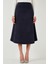 Streç Regular Fit Yüksek Bel Midi Boy Süet Çan Etek Bayan Etek 5866180 3