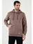 Slim Fit Kapüşonlu Kanguru Cepli Içi Tüylü Yumuşak Şardonlu Sweat Erkek Sweat 5905281 3