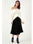 Streç Regular Fit Yüksek Bel Midi Boy Süet Çan Etek Bayan Etek 5866180 1