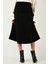 Streç Regular Fit Yüksek Bel Midi Boy Süet Çan Etek Bayan Etek 5866180 3