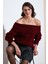 Oversize Fit Madonna Yaka Triko Kazak Bayan Kazak 4615216 2