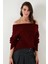 Oversize Fit Madonna Yaka Triko Kazak Bayan Kazak 4615216 5
