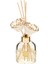 130 ml Elips Cam Şişe Gold Seramik Çiçek Taşlı Bambu Çubuklu Dark Amber Oda Kokusu 2