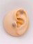 Cerrahi Çelik Piercing Full Taşlı Çiçek Figürlü Kıkırdak Helix Tragus Piercing (1ADET) 1