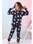 %100 Pamuk Kuromi Kız Çocuk Pijama Takımı - Siyah 3