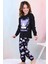 %100 Pamuk Kuromi Büyük Baskılı Kız Çocuk Pijama Takımı - Siyah 5