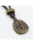 Kızılderili Şef Mitolojik Bronz Metal Siyah Deri Erkek Kolye Q0946 1