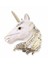 Unicorn Tek Boynuzlu Beyaz At Yanar Döner Zirkon Taşlı Broş RZ257 1