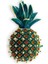 Ananas Meyve Zirkon Taşlı Yaka Iğnesi Çanta Süsü Metal Broş RZ278 1
