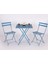 Bistro Serisi Katlanır Metal Masa Sandalye Seti: Pastel Mavi RAL5024 Kare: 61 x 61 cm 1