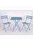 Bistro Serisi Katlanır Metal Masa Sandalye Seti: Pastel Mavi RAL5024 Kare: 61 x 61 cm 2