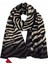 Modal Ipek Şal Zebra Desen Siyah Kahve 4