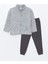 Lcwk Dik Yaka Erkek Bebek Hırka ve Pantolon 2'li Takım 1