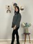 Kadın Füme Pinterest Model Kol Yırtmaçlı Balıkçı Yaka Triko Kazak 3