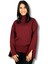Kadın Bordo Pinterest Model Kol Yırtmaçlı Balıkçı Yaka Triko Kazak 1