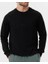 Erkek Siyah Şardonsuz 3 Iplik Casual Kalıp Erkek Sweatshirt 1
