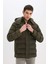 Regular Fit Kapüşonlu Fermuarlı Çıtçıt Kapamalı Cepli Şişme Mont E7286AX24WN 4