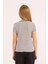 Kız Çocuk Slim Fit Dar Kesim Bisiklet Yaka Çizgili Fitilli Kaşkorse Kısa Kollu Tişört B6692A825SM 5