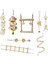 8pcs Set Kombinasyonu Papağan Kuş Oyuncakları Ahşap Makaleler Bite Pet Kuş Oyuncakları Papağan Eğitimi ile Uyumlu (Yurt Dışından) 1