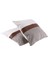 2 Set Çiftlik Evi Dekor Şerit Patchwork Keten Atmak Yastık Kılıfı, Modern Tan Suni Deri Yastık Kılıfı 18X18 Inç (Yurt Dışından) 2