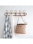 2x Büyük Vintage Rattan Elbise Askısı Çocuk Giysileri Organizatör Raf Rattan Duvar Kanca Elbise Şapka Asılı Kanca Odası (Yurt Dışından) 3