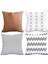 Sadece Kanepe, Kanepe Veya Yatak Takımı Için Yastık Kılıfı Atın 4'lü Modern Tasarım Dalga Geometrik Set (18 Inç x 18 Inç) (Yurt Dışından) 1