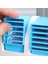 Mini USB Küçük Fan Soğutma Taşınabilir Masaüstü Çift Kanatsız Klima-Mavi (Yurt Dışından) 5