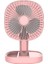 Geri Çekilebilir Katlanır Mini Masaüstü Fanı, Dış Mekan USB Fan Şarjı, Döndürülebilir Aromaterapi ve Buz, Pembe (Yurt Dışından) 5