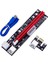6 Adet VER103D 3ın1 Güç Pcı-E Yükseltici Kart LED 4pin 6pin Sata 15PIN Pcıe 1x Ila 16X 60CM Uzatma Kablosu ile Uyumlu (Yurt Dışından) 3