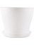 Plastik Bitki Saksı Ekici Tabaklı Tepsi Yuvarlak Parlak Ev Bahçe Dekoru, Beyaz Üst -, 10CM / 3.94" (Yurt Dışından) 1
