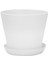 Plastik Bitki Saksı Ekici Tabaklı Tepsi Yuvarlak Parlak Ev Bahçe Dekoru, Beyaz Üst -, 17CM / 6.69" (Yurt Dışından) 1