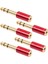 6.5mm 6.35MM 1/4 Inç Erkek - 3.5mm 1/8 Inç Dişi Jack Stereo Kulaklık Aux Kablosu Ses Adaptör Fişi Gitar Fişi Amplifikatör Jakı Mix Kulaklık Hoparlör Ahize Mıc (Kırmızı) (Yurt Dışından) 3