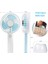 Mini El Fanı, LED Gece Lambası ile USB Fan, Ofis Odası Dış Mekan Ev Seyahat Mavi Için Taşınabilir Kişisel Pille Çalışan Masa Masaüstü Masası (Yurt Dışından) 1