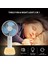 Mini El Fanı, LED Gece Lambası ile USB Fan, Ofis Odası Dış Mekan Ev Seyahat Mavi Için Taşınabilir Kişisel Pille Çalışan Masa Masaüstü Masası (Yurt Dışından) 5