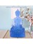 Tibet Tıbbı Buda Heykeli, Saydam Reçine Buda Heykeli Meditasyon Dekor Manevi Dekor Koleksiyon-Mavi (Yurt Dışından) 2