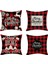 4 Adet Noel Yastık Noel Baba Kare Ev Dekor Keten Yastık Kılıfı Yastık Kapakları Kanepe Rahat Araba Hediye 45X45 cm M (Yurt Dışından) 1