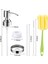 4 Paket Kavanoz Sabunluk Kapakları Seti Paslanmaz Çelik Losyon Dispenser Pompası Sabunluk Kapakları Pas Geçirmez Banyo (Yurt Dışından) 2