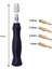Deri Kenar Kırma Seti 4 Değiştirilebilir Pirinç Kafa ile 1.5-2-2.5-3mm Pres Kapama Makinesi Kenar Işaretleme Kırıcı Dıy Aracı (Yurt Dışından) 4
