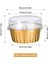 Торт В Форме,kapaklı Tatlı Bardakları, 100 Paket Altın Alüminyum Folyo Pişirme Bardak Tutucuları, Cupcake Fırında Yardımcı Ramekin Şeffaf Puding Bardakları (Yurt Dışından) 2
