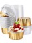 Торт В Форме,kapaklı Tatlı Bardakları, 100 Paket Altın Alüminyum Folyo Pişirme Bardak Tutucuları, Cupcake Fırında Yardımcı Ramekin Şeffaf Puding Bardakları (Yurt Dışından) 3