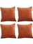 Yanmış Turuncu Yastık Kapakları 18X18 Inç 4'lü Set Modern Çiftlik Evi Rustik Dekoratif Kırlent Örtüsü Kare Yastık Kılıfı (Yurt Dışından) 1