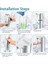2x Sabunluk Otomatik - Fotoselli USB Şarj Edilebilir Elektrikli Köpük Sabunluk Ayarlanabilir Su Geçirmez 450ML Gümüş (Yurt Dışından) 4