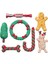 Noel Seti Pet Pamuk Halat Oyuncaklar Diş Temizleme 7 Parça Köpek Halat Oyuncaklar Noel Çiğneme Eğitim Oyuncaklar (Yurt Dışından) 1
