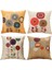 Keten Atma Yastık Kılıfı Minder Örtüleri - Dekoratif Çiçek 18 x 18 Inç 4 Parçalı Set - Ev Ofis Için Mükemmel (Yurt Dışından) 1